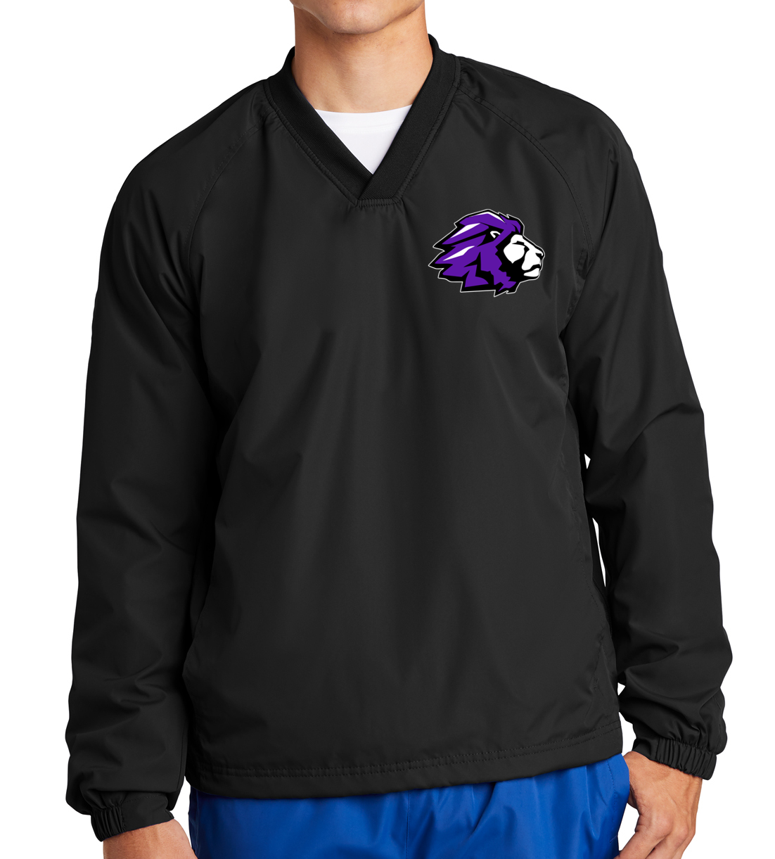 Sport-Tek+V-Neck+Raglan+Wind+